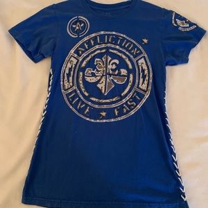 Affliction - Woman’s blue shirt from Buckle